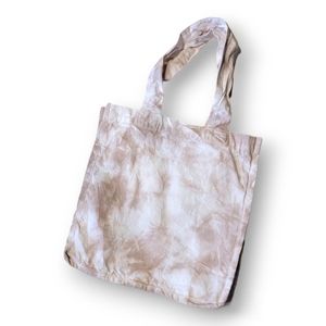 Handmade Custom Tie Dye Tan Canvas Tote Bag Book Bag Grocery Bag Beach Bag
